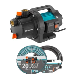 Castorama Pompe D'arrosage électrique Gardena Basic 3000/4 + Tuyau 20 M Et Kit D'aspiration