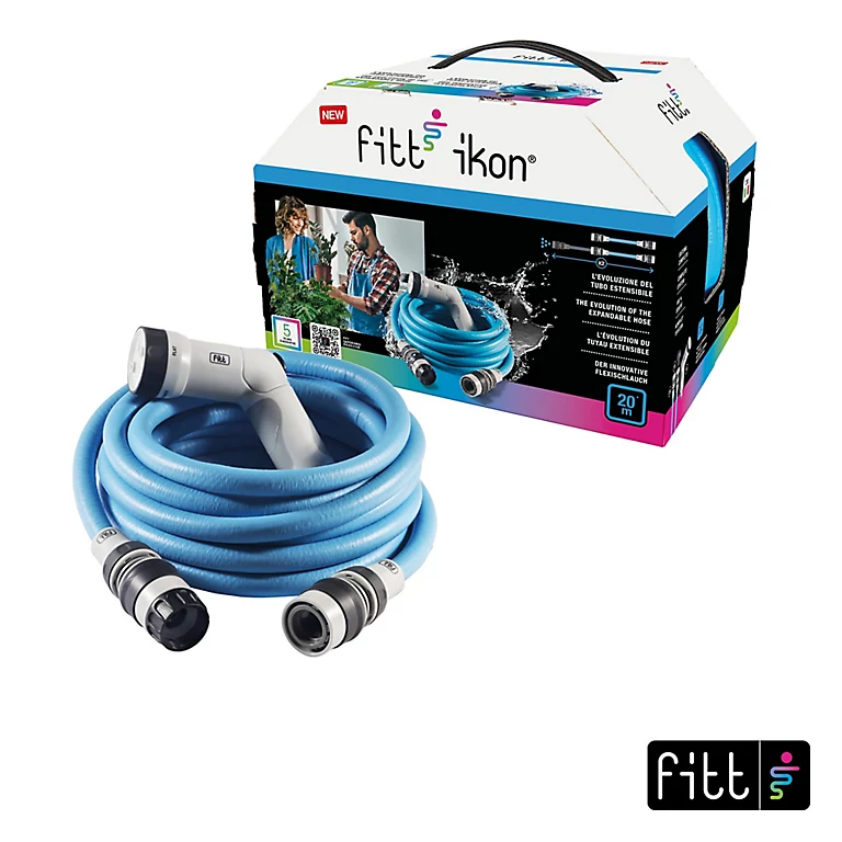 Castorama Tuyau D'arrosage Extensible Fitt Ikon Bleu L.20 M 1 Castorama Tuyau D'arrosage Extensible Fitt Ikon Bleu L.20 M